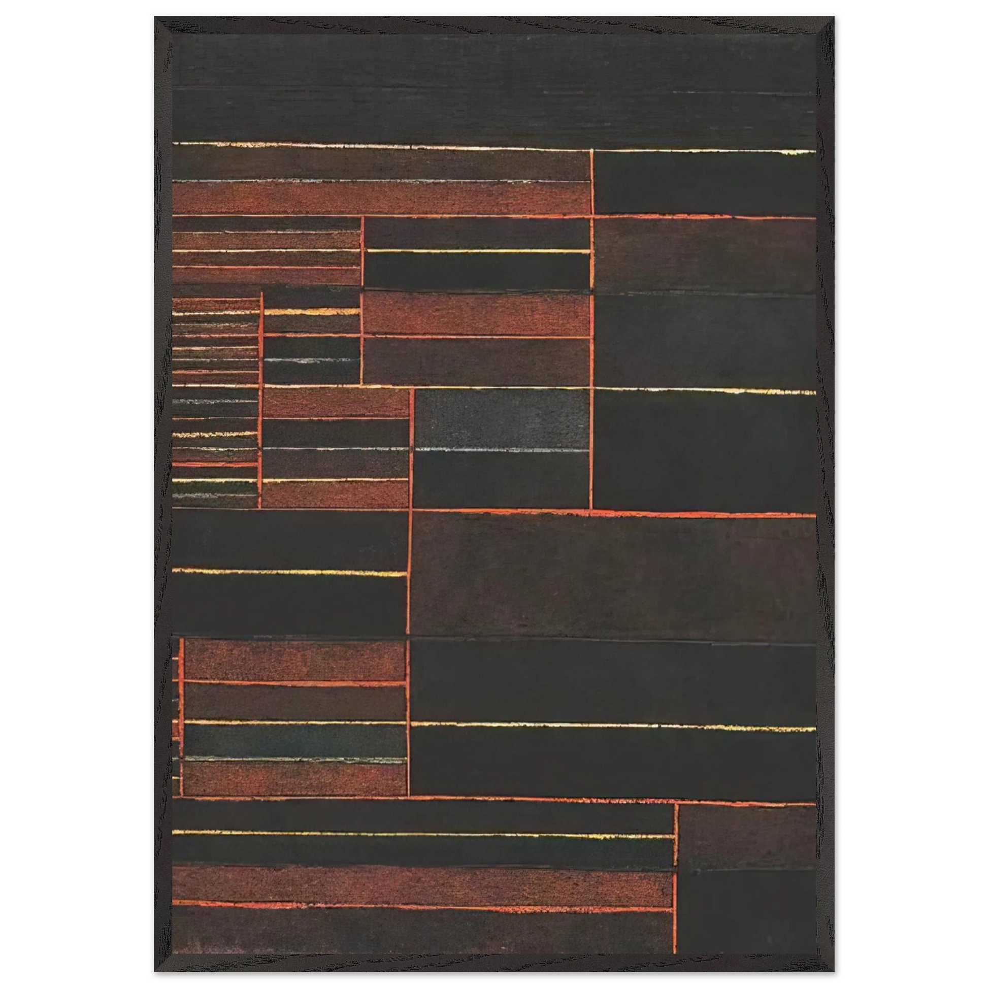 IN THE CURRENT SIX THRESHOLDS 1929 - Paul Klee Framed Art Print – Black Wooden Frame - Default Title - -Framed Art Print