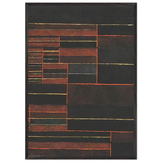 IN THE CURRENT SIX THRESHOLDS 1929 - Paul Klee 70x100 cm / 28x40 inches Framed Art Print – Black Wooden Frame