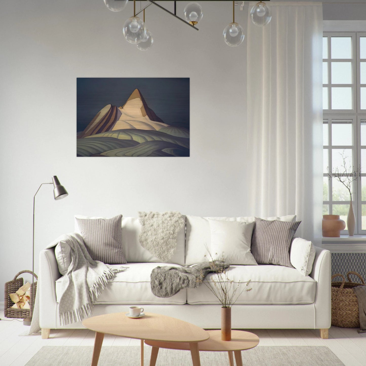 Isolation Peak, Rocky Mountains - 1930 - Lawren Harris Brushed Aluminum Print - 70x100 cm / 28x40 inches | Lawren Harris Aluminum Print | Lawren Harris Prints