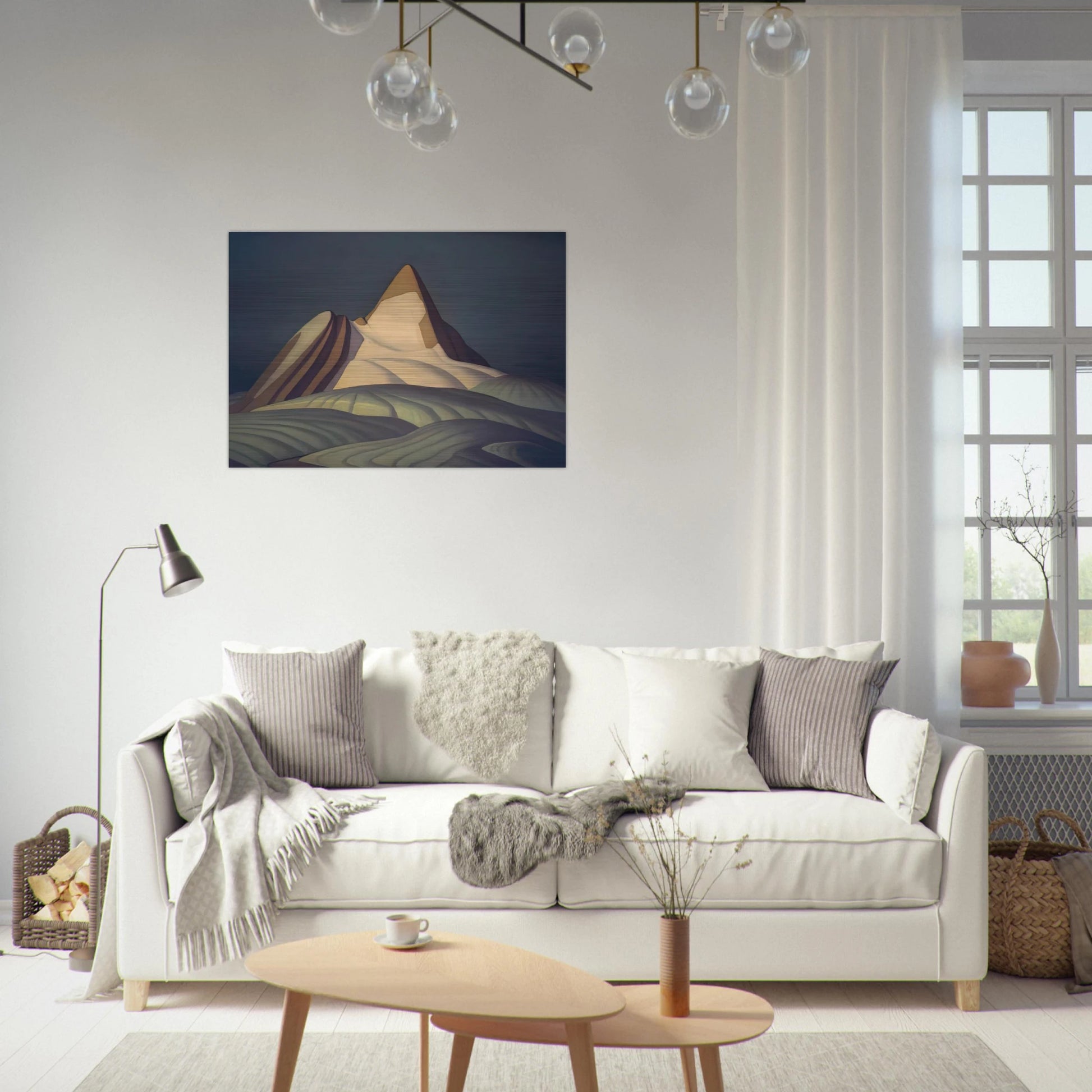 Isolation Peak, Rocky Mountains - 1930 - Lawren Harris Brushed Aluminum Print - 70x100 cm / 28x40 inches | Lawren Harris Aluminum Print | Lawren Harris Prints