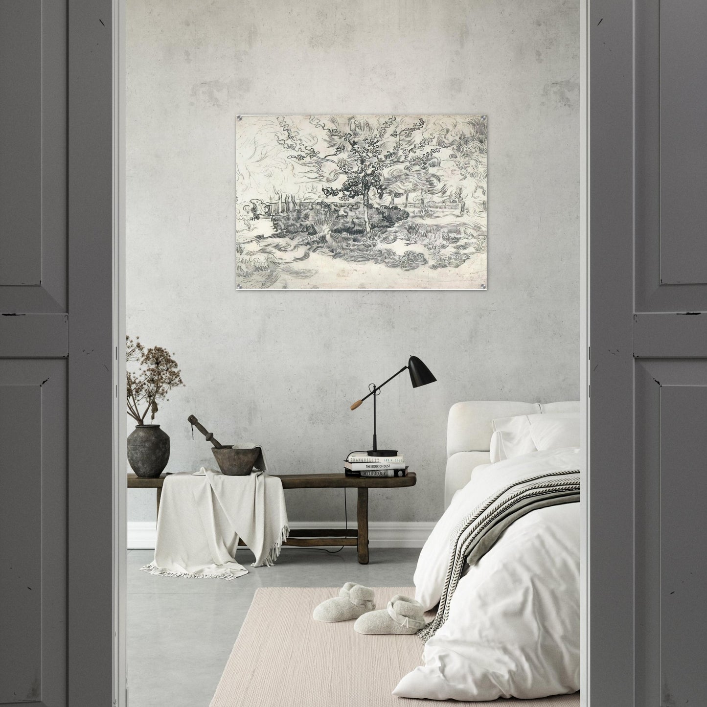 Garden of the Asylum - Vincent van Gogh Acrylic Print - 70x100 cm / 28x40″ inches