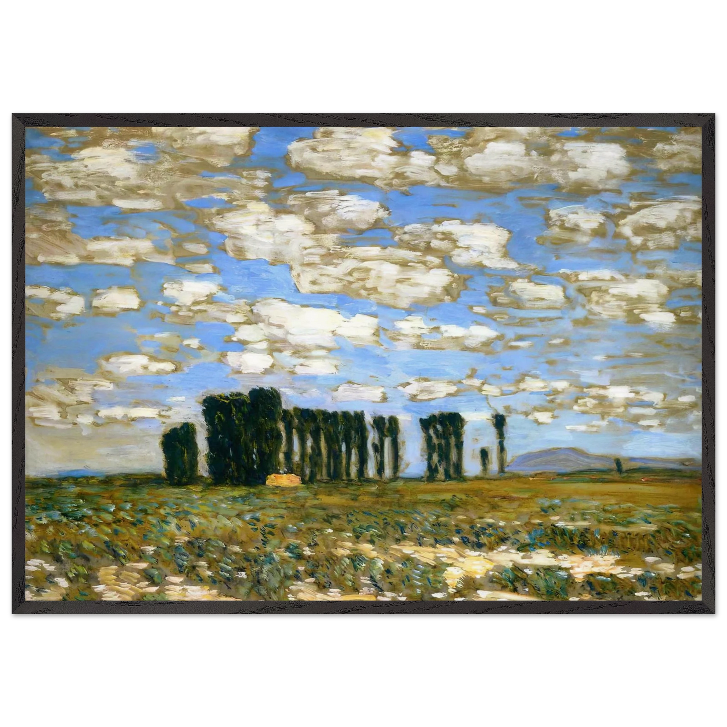 Harney Desert Landscape - Childe Hassam 70x100 cm / 28x40 inches Framed Art Print – Black Wooden Frame
