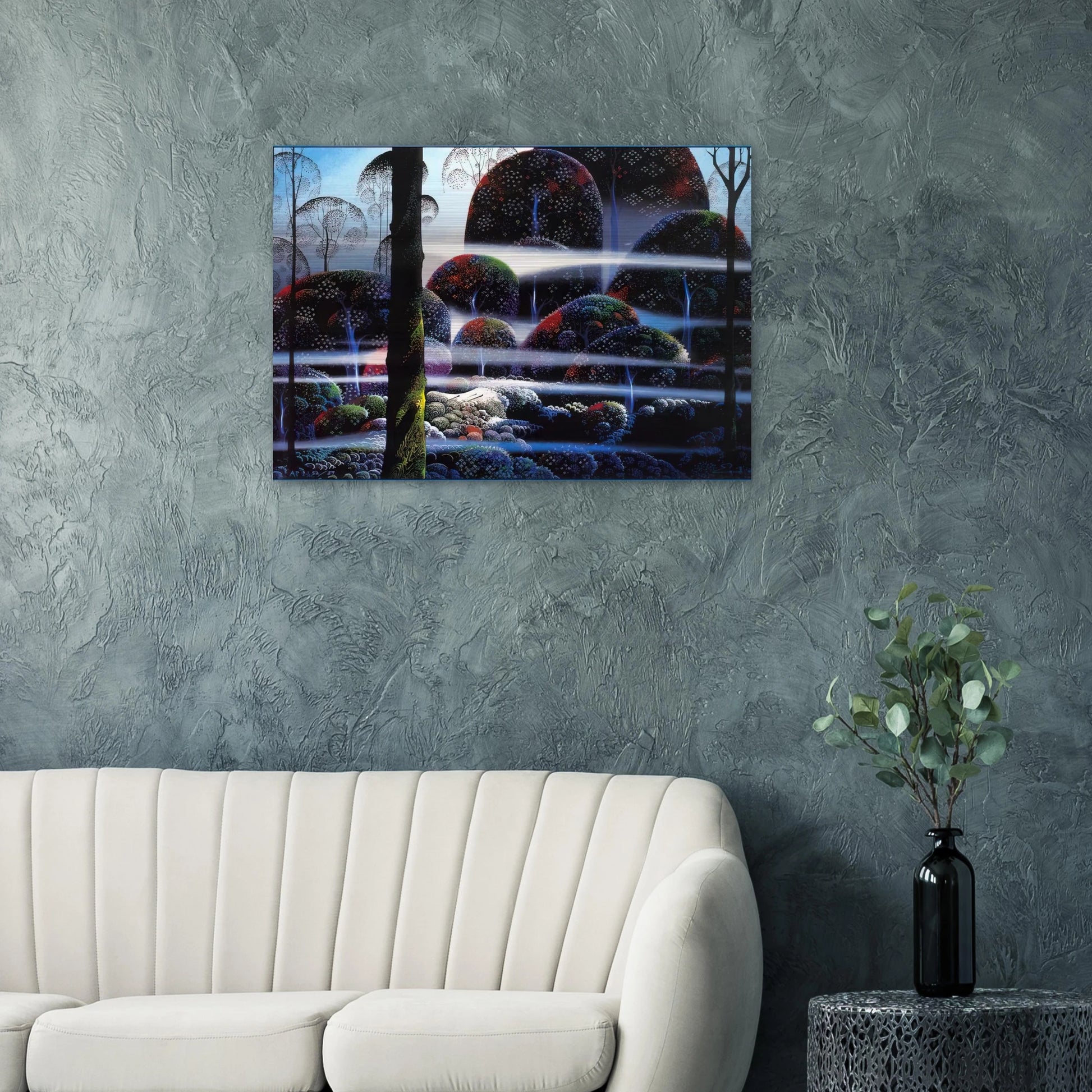 Beyond Paradise - Eyvind Earle Brushed Aluminum Print - 70x100 cm / 28x40 inches | Eyvind Earle Aluminum Print | Eyvind Earle Prints