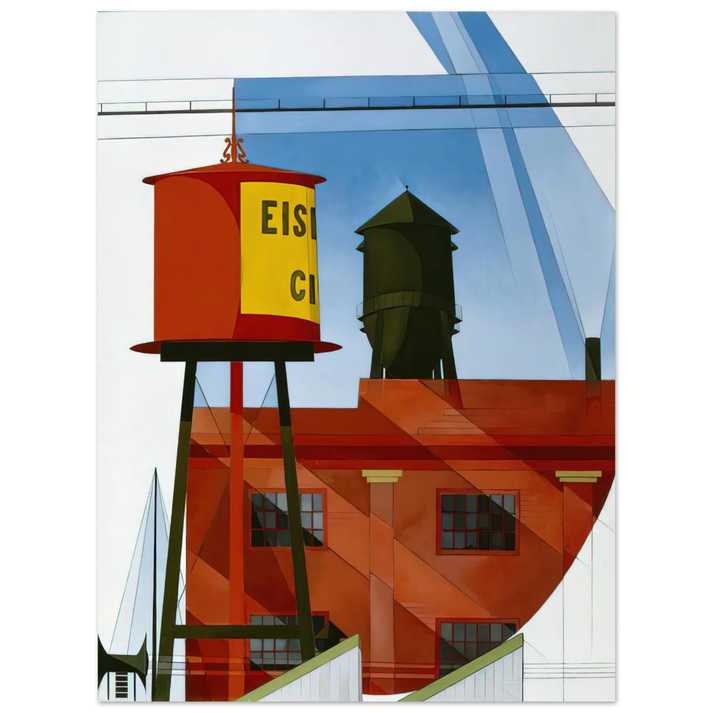 Charles Demuth - Buildings Abstraction, Lancaster - 1931  75x100 cm / 30x40inches Fine Art Poster