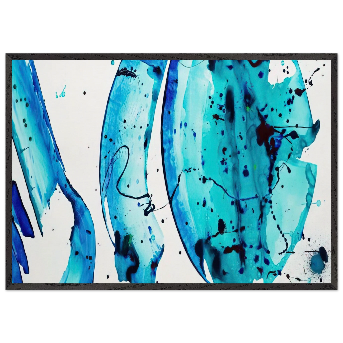 Untitled N6 - Sam Francis Framed Art Print – Black Wooden Frame - Default Title - -Framed Art Print