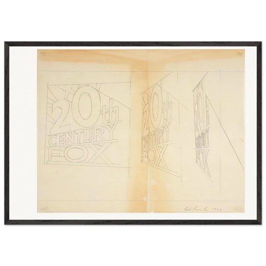 TRADEMARK STUDY 2 1962 - Edward Ruscha Framed Art Print – Black Wooden Frame - Default Title - -Framed Art Print