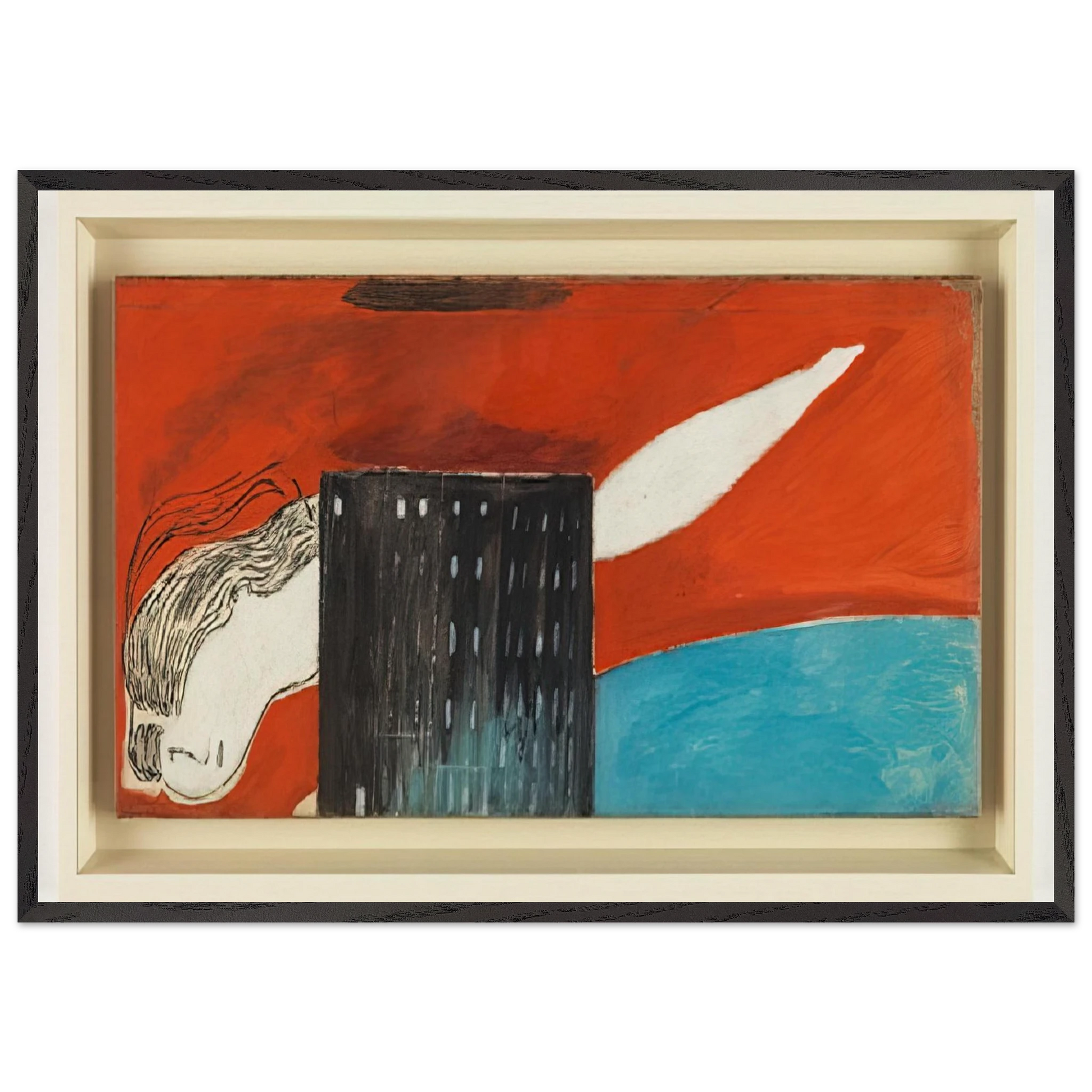 FALLEN WOMAN FEMME MAISON 1947 - Louise Bourgeois Framed Art Print – Black Wooden Frame - Default Title - -Framed Art Print