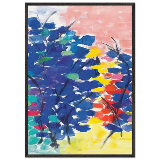 UNTITLED FLORAL ABSTRACTION 1970 - Alma Woodsey Thomas Framed Art Print – Black Wooden Frame - Default Title - -Framed Art Print
