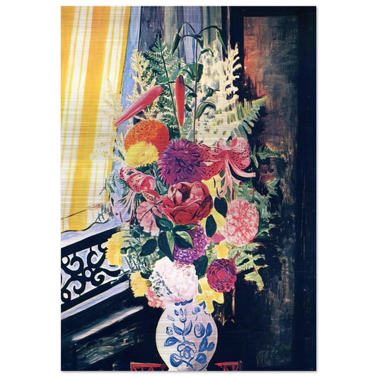 BOUQUET OF VARIOUS FLOWERS 1927 - Moise Kisling Brushed Aluminum Print - 70x100 cm / 28x40 inches | Moise Kisling Aluminum Print | Moise Kisling Prints