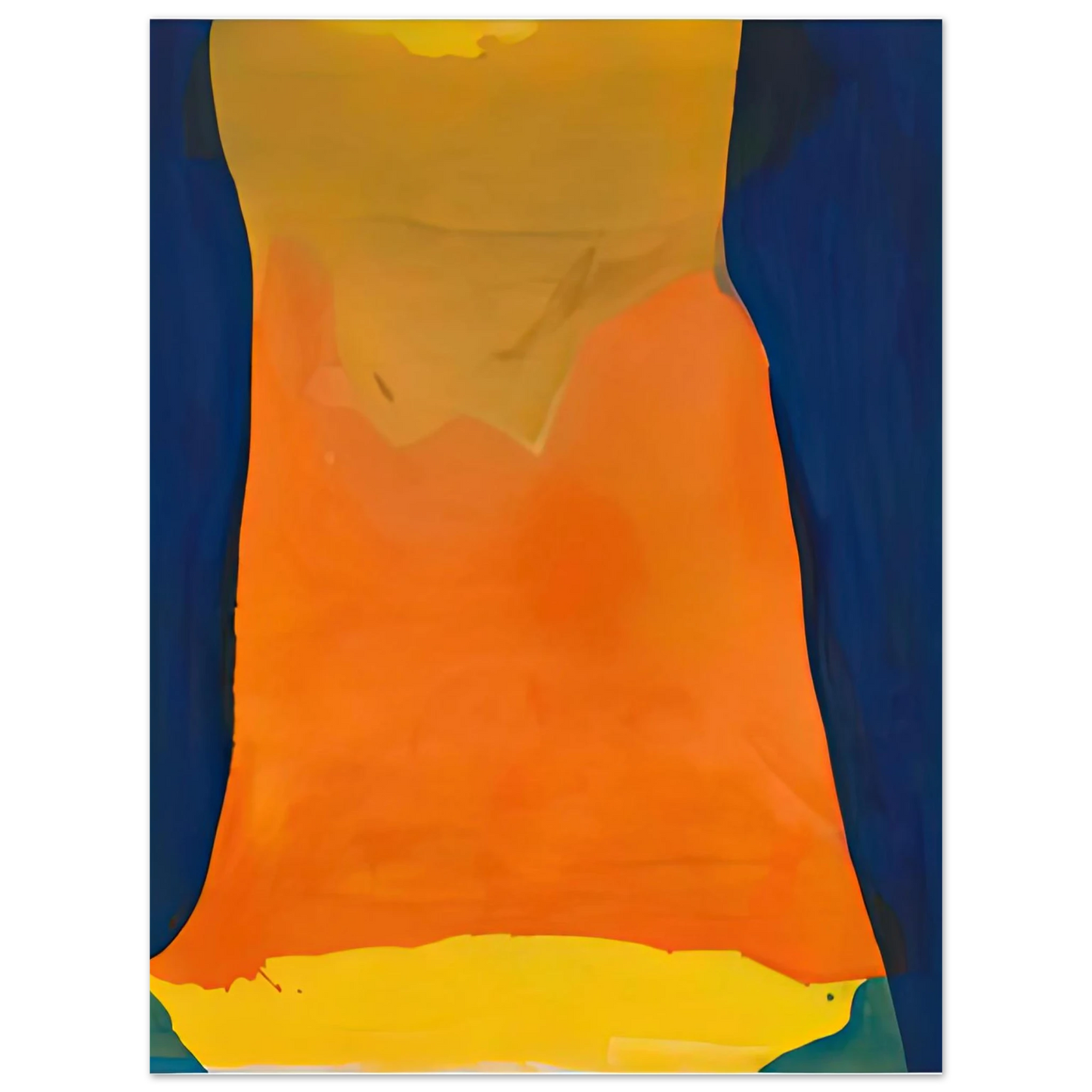 Helen Frankenthaler - Orange Mood, 1963-64- Wall Art - 21x29.7 cm / 8x12" - Fine Art Poster - -