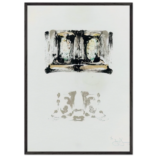 ALE CANS ULAE 152 - Jasper Johns Framed Art Print – Black Wooden Frame - Default Title - -Framed Art Print