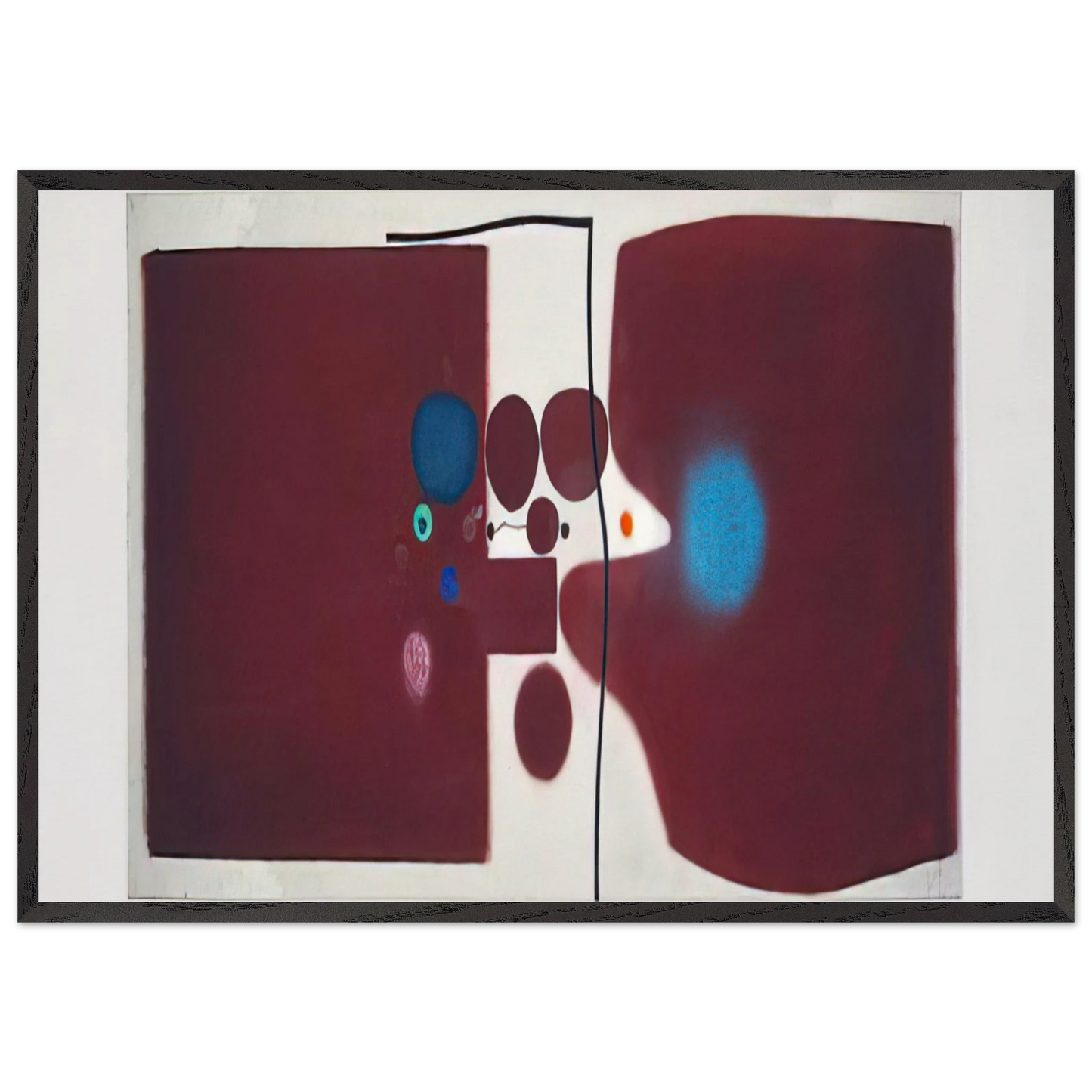 BROWN SYMPHONY 1979 - Victor Pasmore Framed Art Print – Black Wooden Frame - Default Title - -Framed Art Print