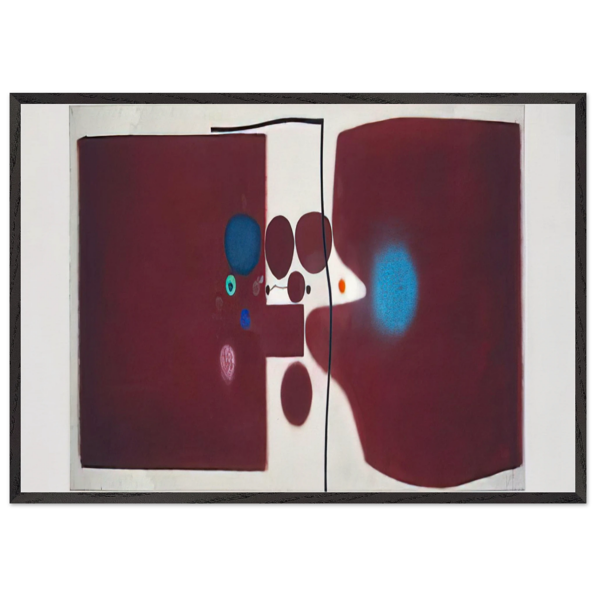 BROWN SYMPHONY 1979 - Victor Pasmore Framed Art Print – Black Wooden Frame - Default Title - -Framed Art Print