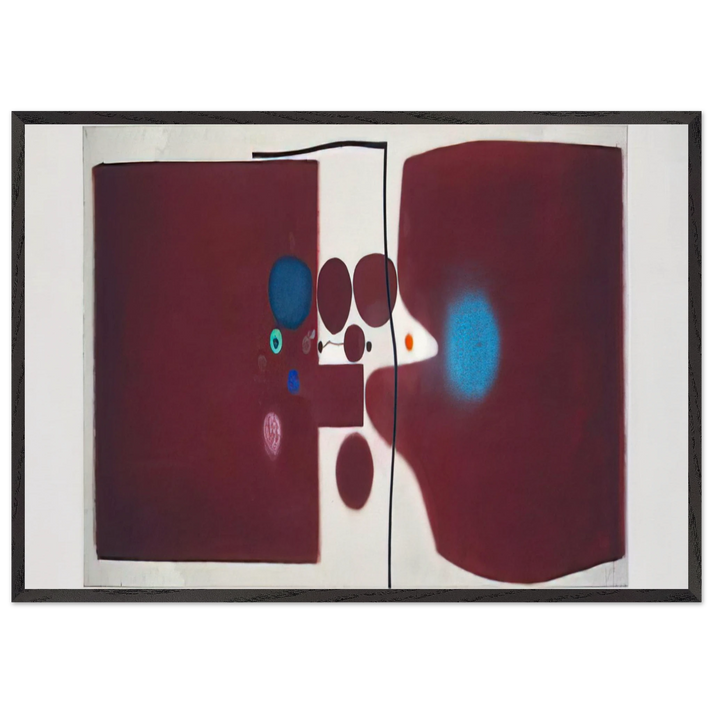 BROWN SYMPHONY 1979 - Victor Pasmore 70x100 cm / 28x40 inches Framed Art Print – Black Wooden Frame