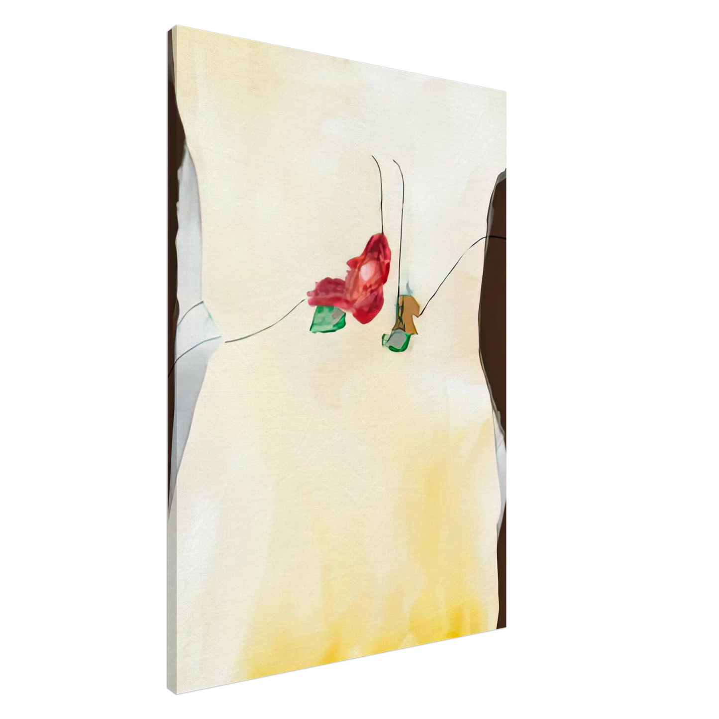 Helen Frankenthaler - Chill Factor, 1973- Wall Art - 60x80 cm / 24x32 inches - Premium Wooden Framed Poster With Fine Art Paper - White frame