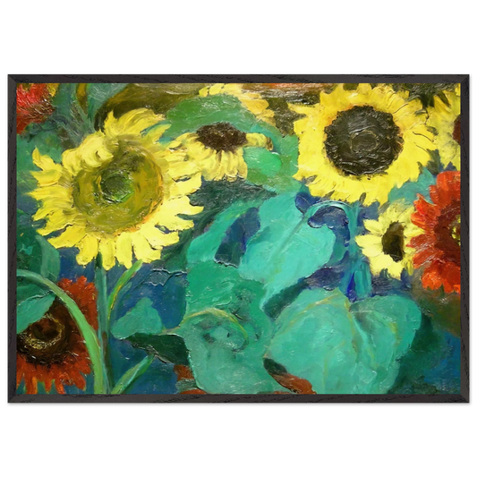 SUNFLOWERS N3 - Emil Nolde Framed Art Print – Black Wooden Frame - Default Title - -Framed Art Print