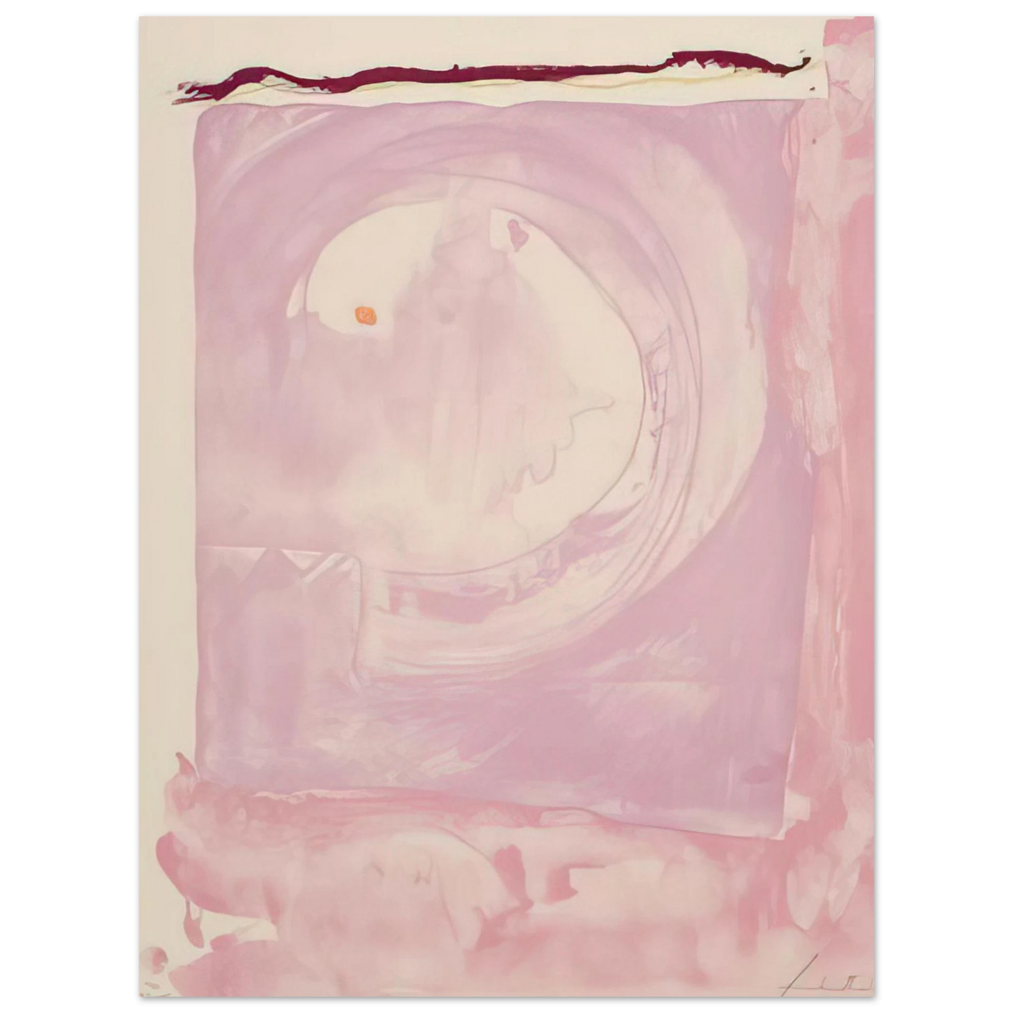 Helen Frankenthaler - Reflections IX - 1995 Wall art - 13x18 cm / 5x7 inches - Premium Wooden Framed Poster With Fine Art Paper - Wood frame