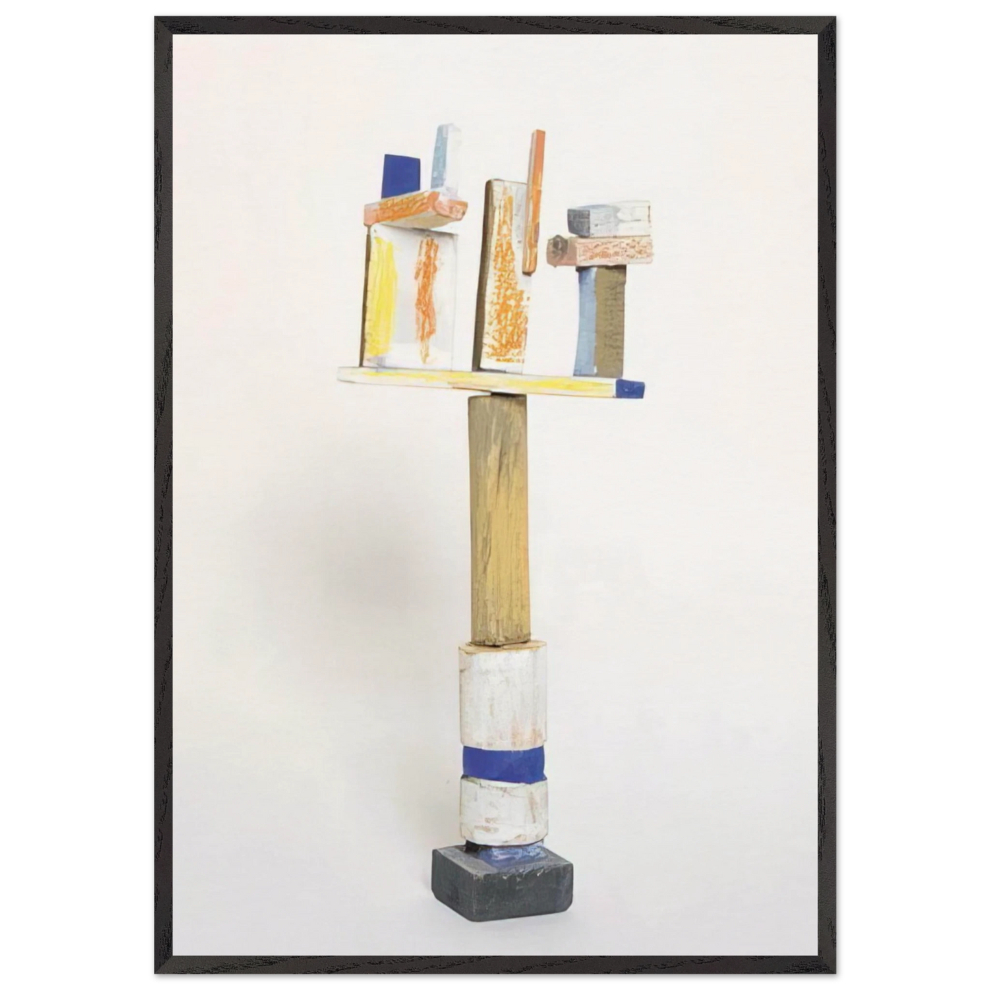 DIVERTIMENTO 1995 1 - Esteban Vicente 70x100 cm / 28x40 inches Framed Art Print – Black Wooden Frame