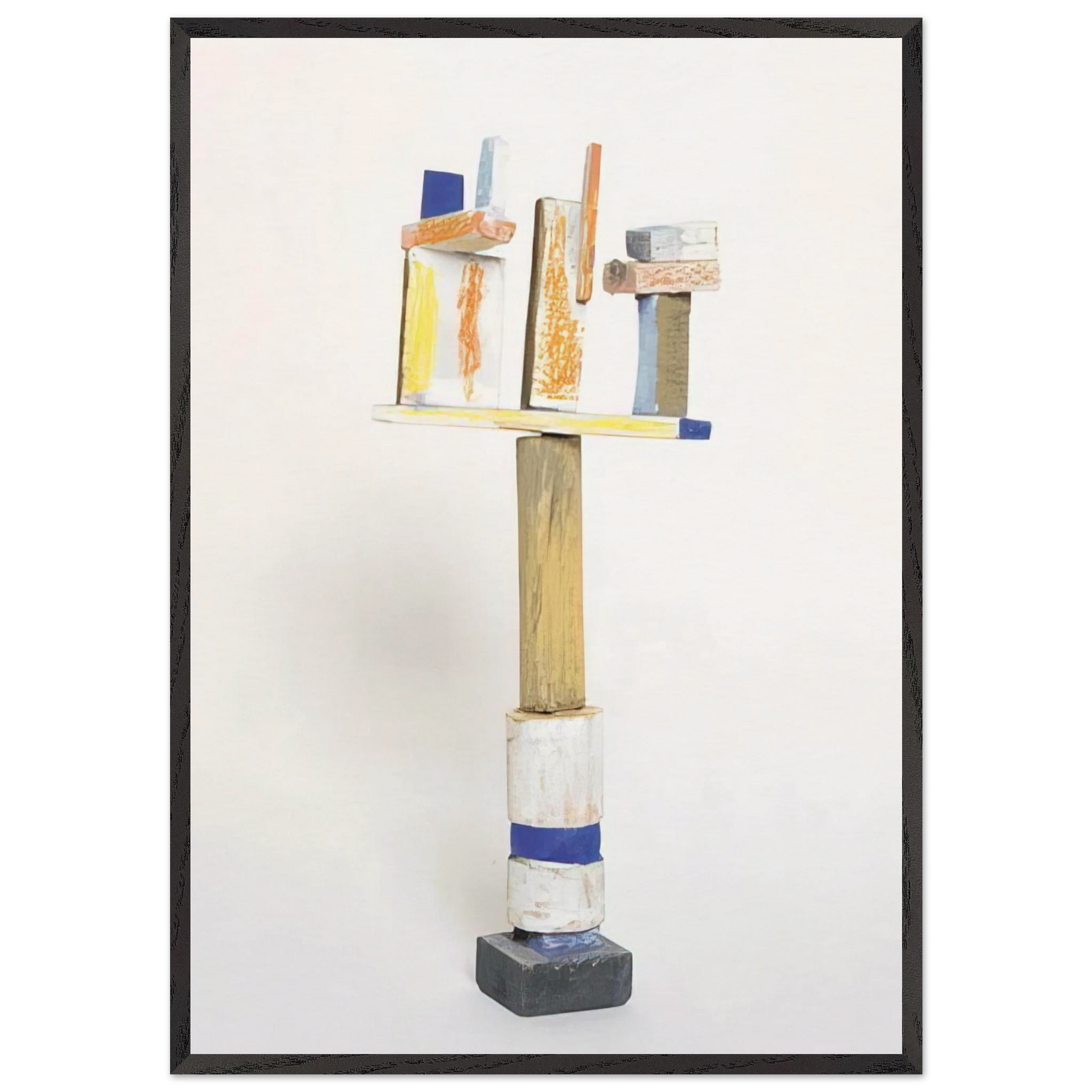 DIVERTIMENTO 1995 1 - Esteban Vicente 70x100 cm / 28x40 inches Framed Art Print – Black Wooden Frame