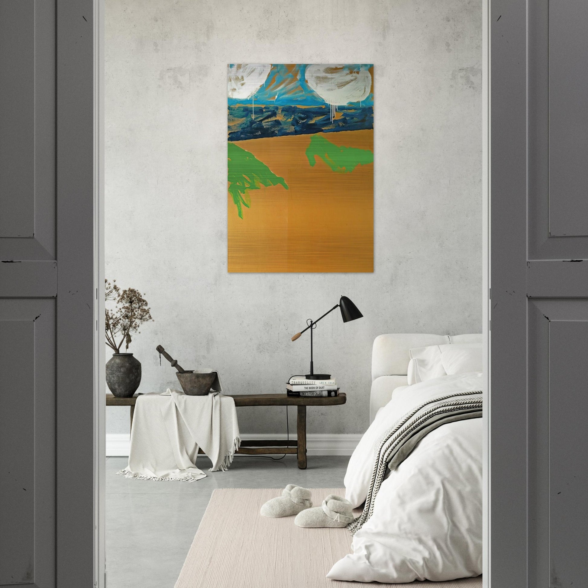 Paesaggio anemico - 1973 - Mario Schifano Brushed Aluminum Print - 70x100 cm / 28x40 inches | Mario Schifano Aluminum Print | Mario Schifano Prints