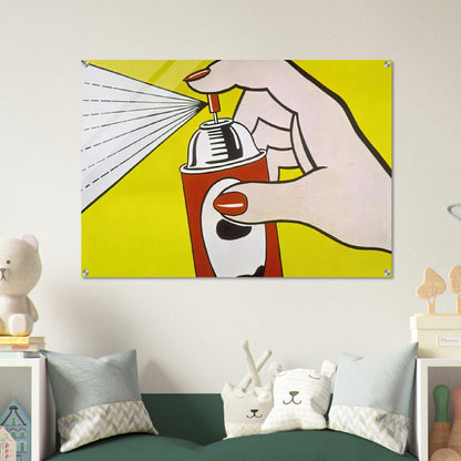 SPRAY 1962 - Roy Lichtenstein Acrylic Print - 70x100 cm / 28x40″ inches | Roy Lichtenstein Wall Art | Roy Lichtenstein Prints