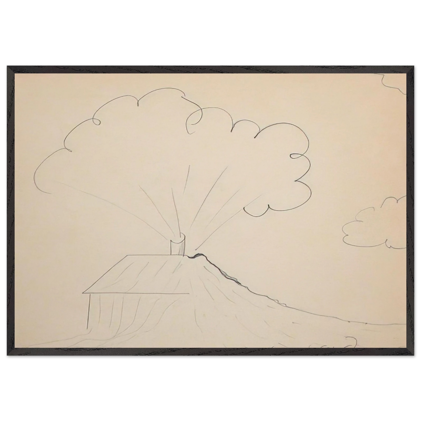 Chateau Vesuv - 1967 - Dieter Roth 70x100 cm / 28x40 inches Framed Art Print – Black Wooden Frame