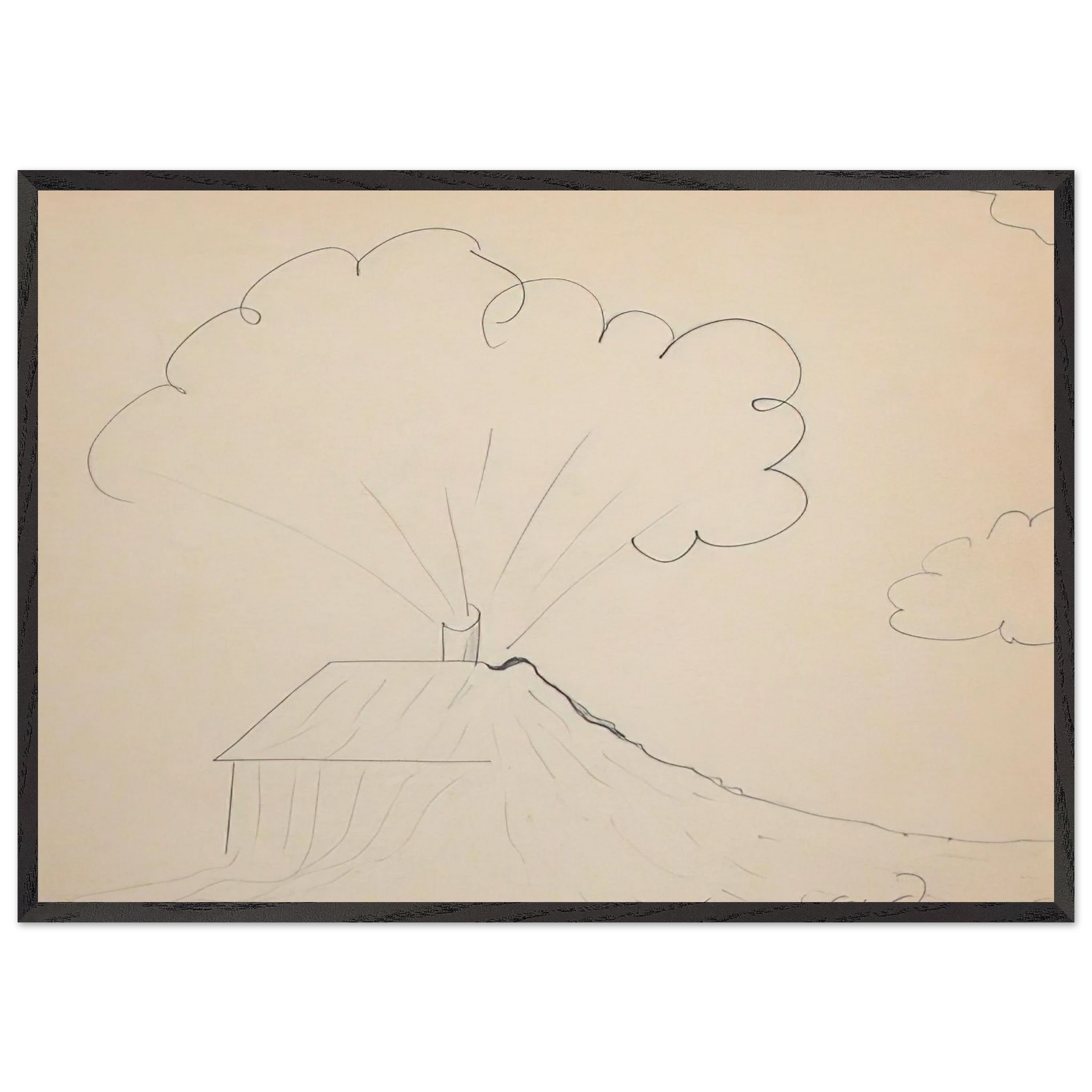 Chateau Vesuv - 1967 - Dieter Roth 70x100 cm / 28x40 inches Framed Art Print – Black Wooden Frame