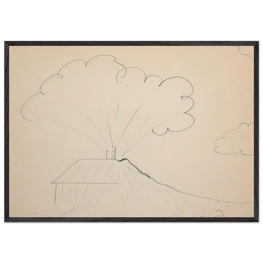 Chateau Vesuv - 1967 - Dieter Roth Framed Art Print – Black Wooden Frame - Default Title - -Framed Art Print