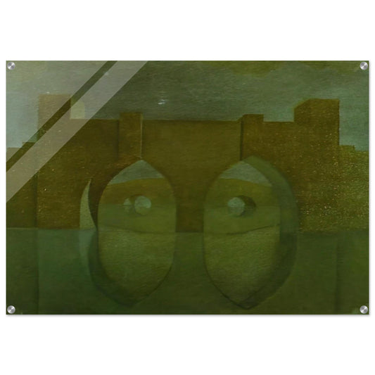 UNTITLED BRIDGE WITH REFLECTIONS SKETCH FOR A DUAL IMAGE PICTURE UNFINISHED - Salvador Dali Acrylic Print - 70x100 cm / 28x40″ inches