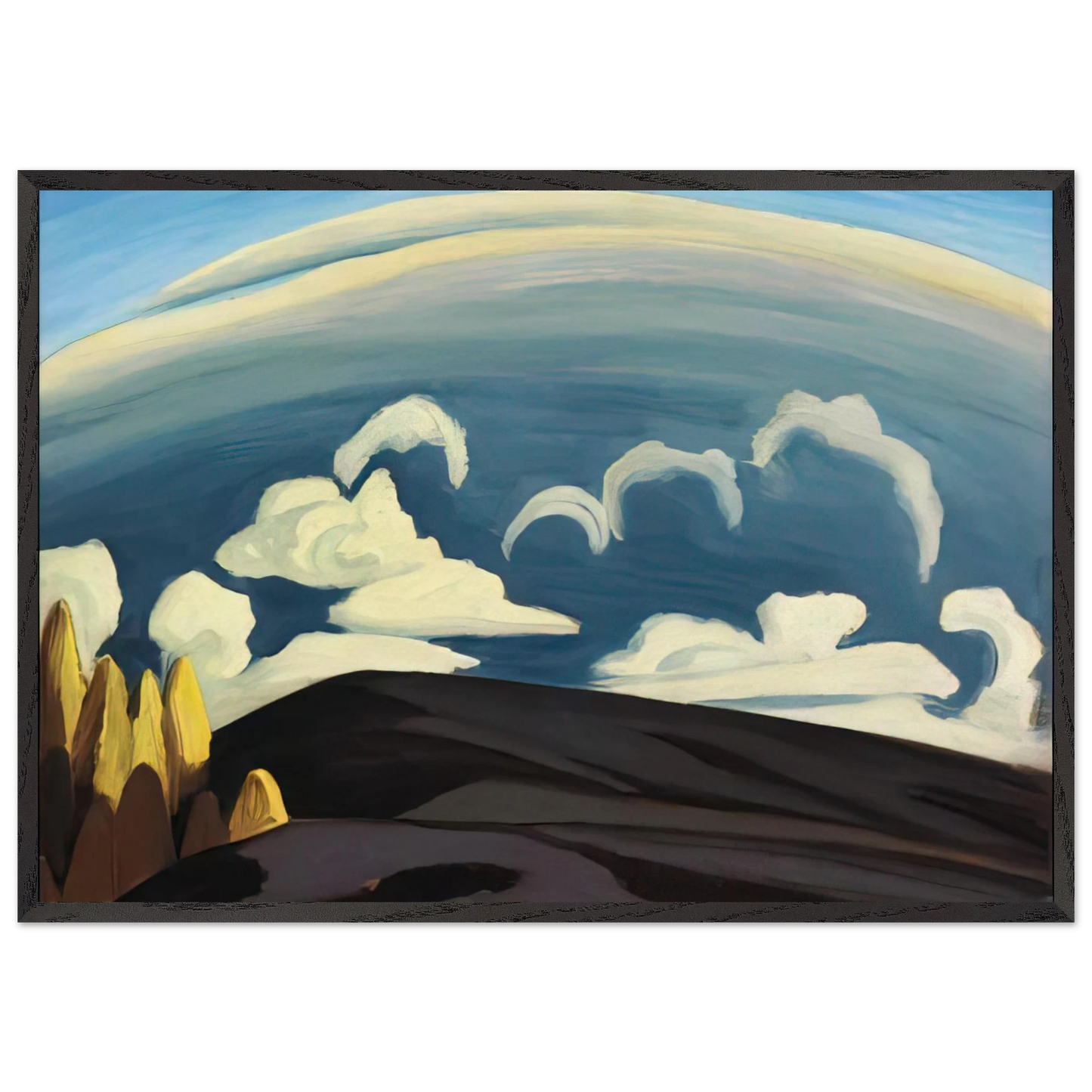 Aftermath of Storm - Lake Superior Sketch XXXIV - 1926 - Lawren Harris Framed Art Print – Black Wooden Frame - Default Title - -Framed Art Print