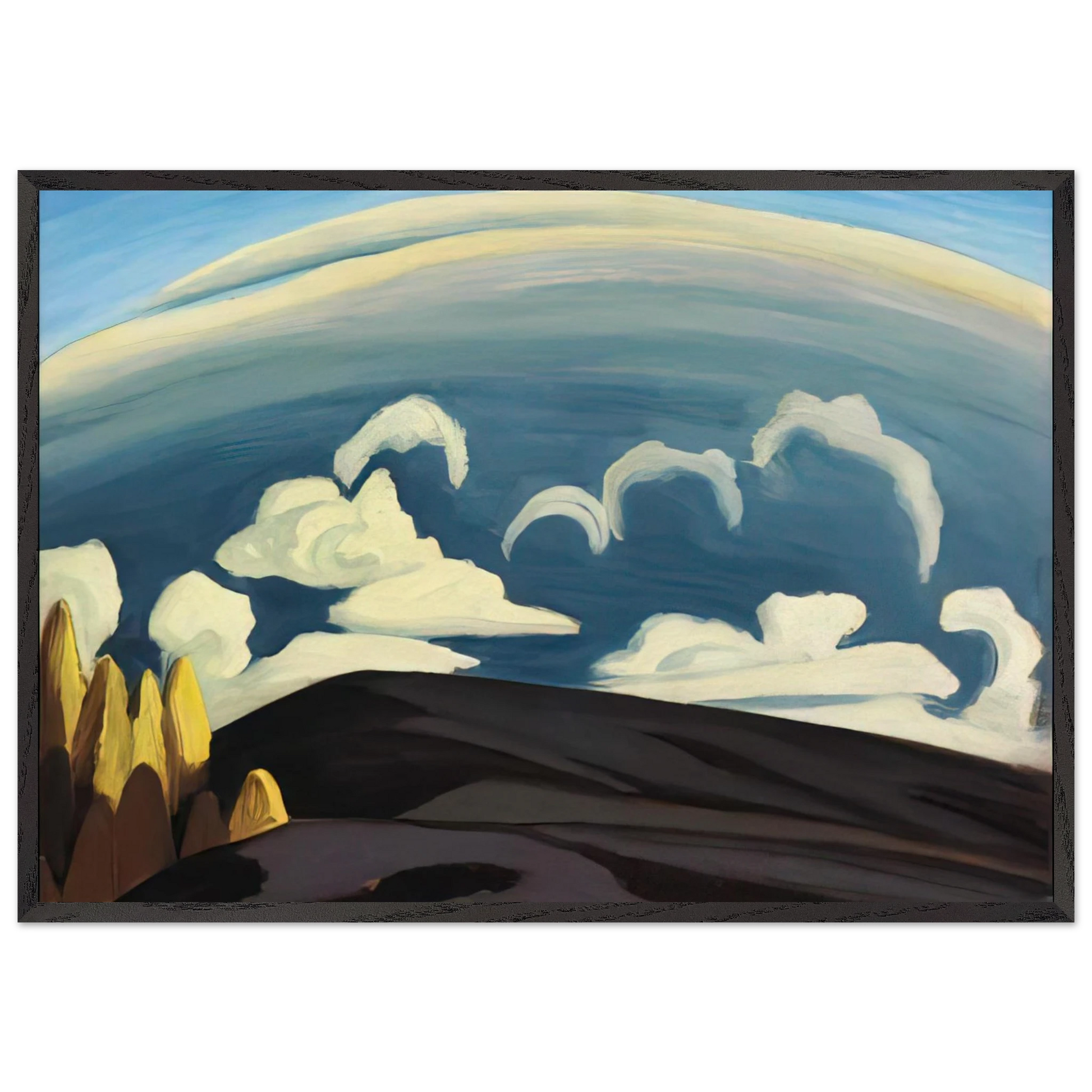 Aftermath of Storm - Lake Superior Sketch XXXIV - 1926 - Lawren Harris Framed Art Print – Black Wooden Frame - Default Title - -Framed Art Print