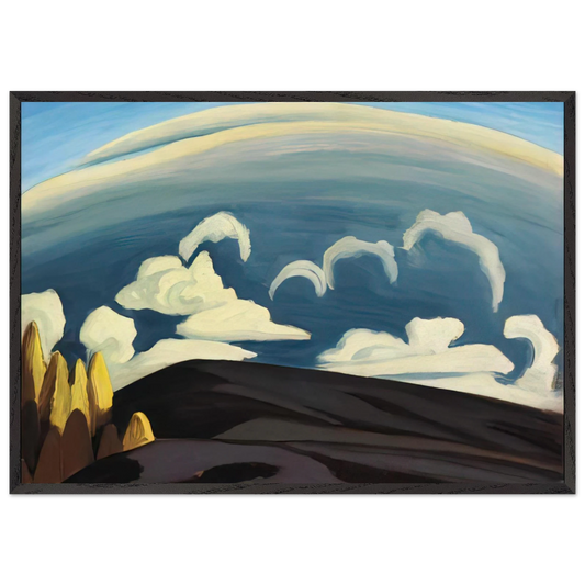 Aftermath of Storm - Lake Superior Sketch XXXIV - 1926 - Lawren Harris Framed Art Print – Black Wooden Frame - Default Title - -Framed Art Print