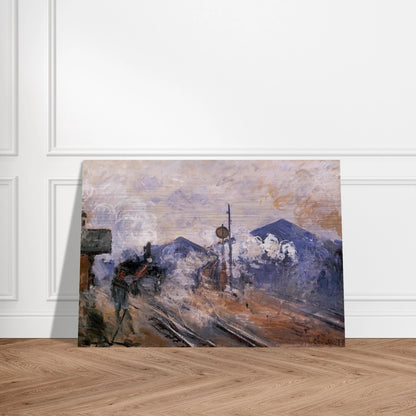 Saint-Lazare Station, Track Coming out - claude monet Brushed Aluminum Print - 70x100 cm / 28x40 inches | claude monet Aluminum Print | claude monet Prints