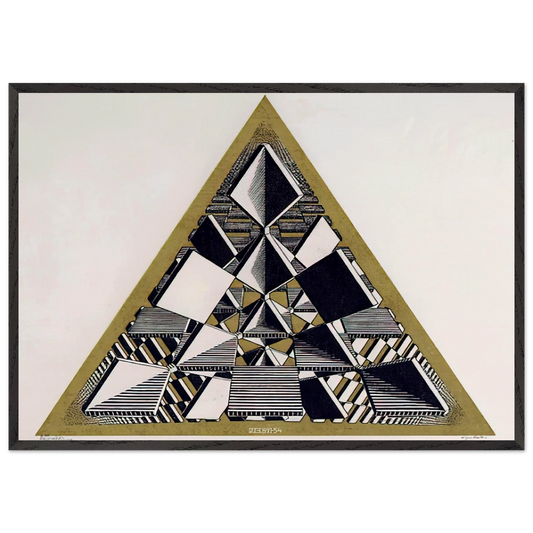 THREE INTERSECTING PLANES COLOUR - MC Escher Framed Art Print – Black Wooden Frame - Default Title - -Framed Art Print
