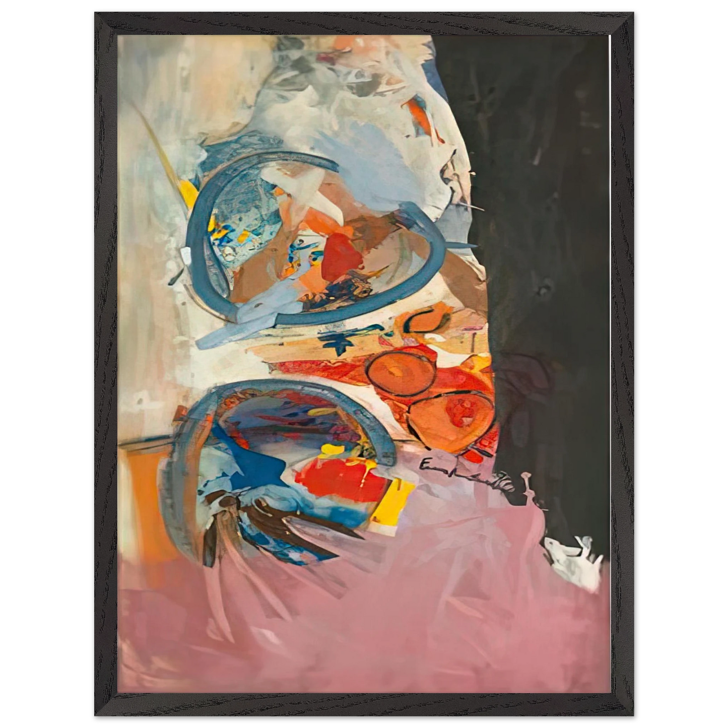 Helen Frankenthaler - Take Off, 1956- Wall Art - 21x29.7 cm / 8x12" - Premium Wooden Framed Poster With Fine Art Paper - White frame