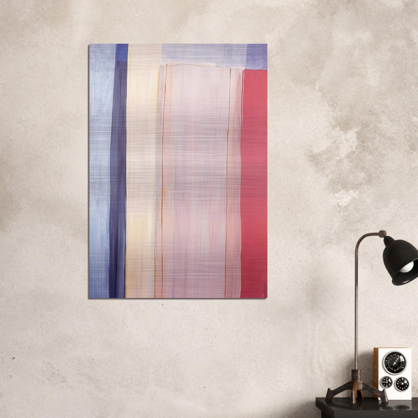 Trains and Oceans - 1973 - Ronnie Landfield Brushed Aluminum Print - 70x100 cm / 28x40 inches | Ronnie Landfield Aluminum Print | Ronnie Landfield Prints