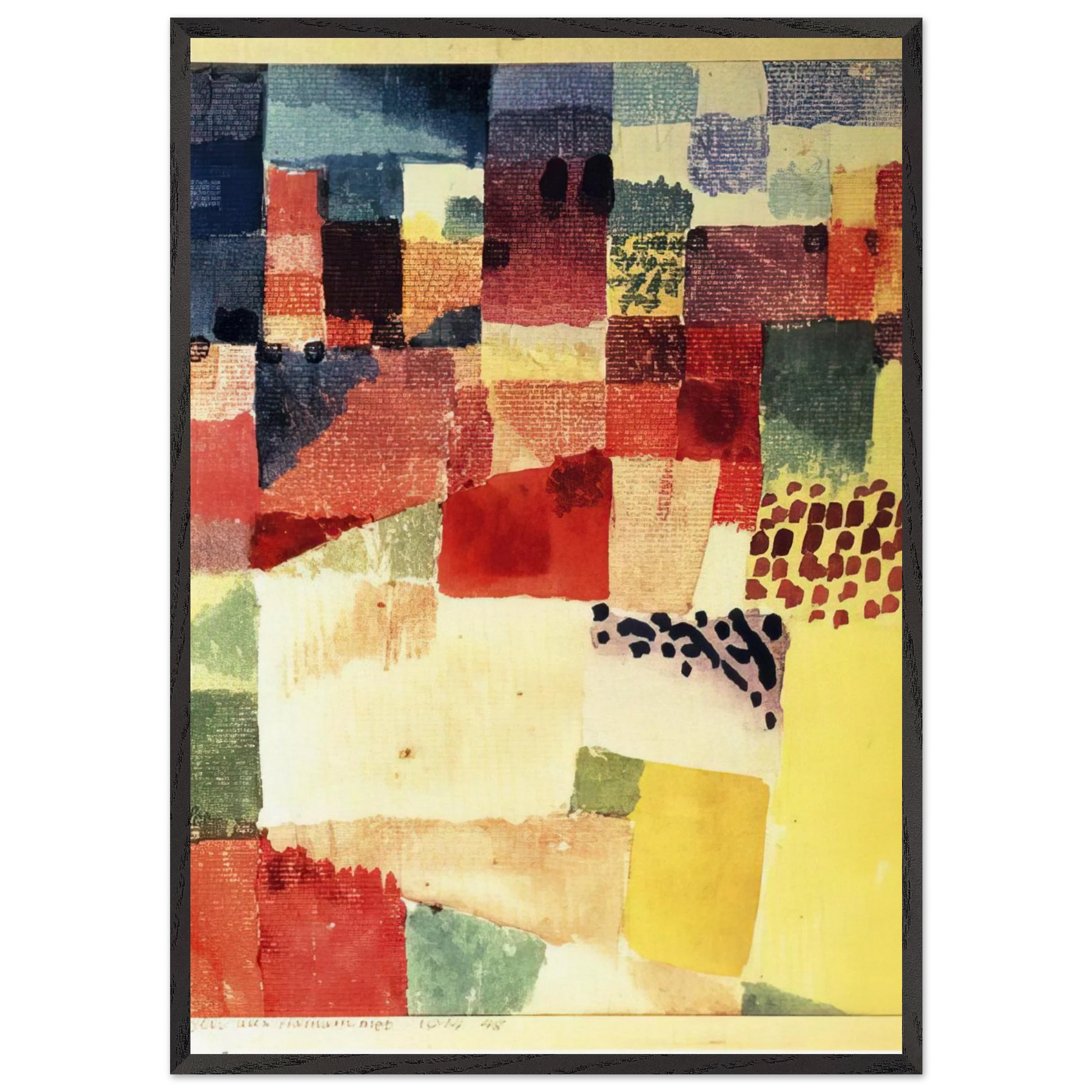 HAMMAMET - Paul Klee Framed Art Print – Black Wooden Frame - Default Title - -Framed Art Print