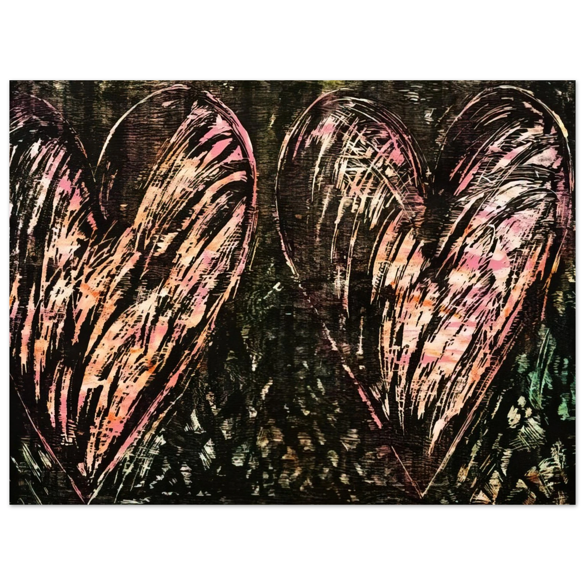 Jim Dine - TWO HEARTS IN A FOREST 1981 Fine Art Poster - Default Title