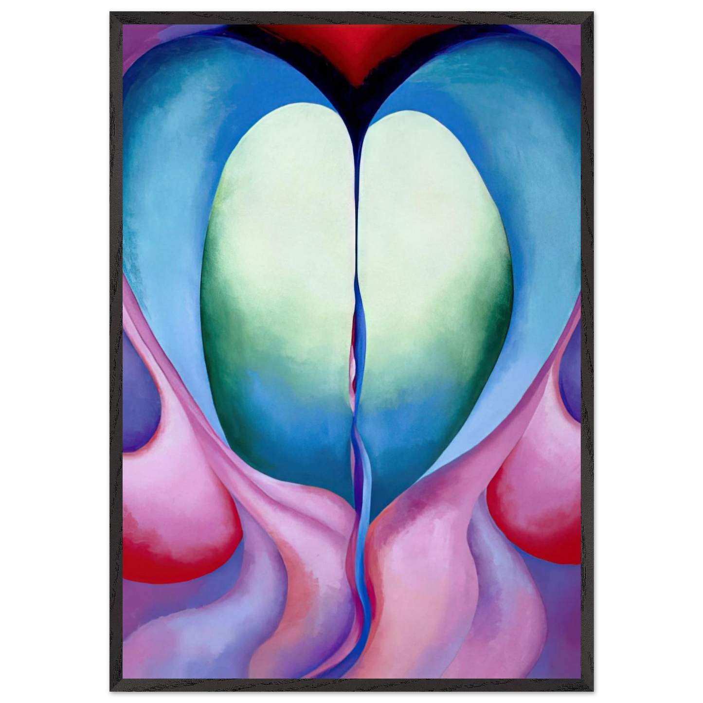 Series I No 8 - Georgia OKeeffe 70x100 cm / 28x40 inches Framed Art Print – Black Wooden Frame