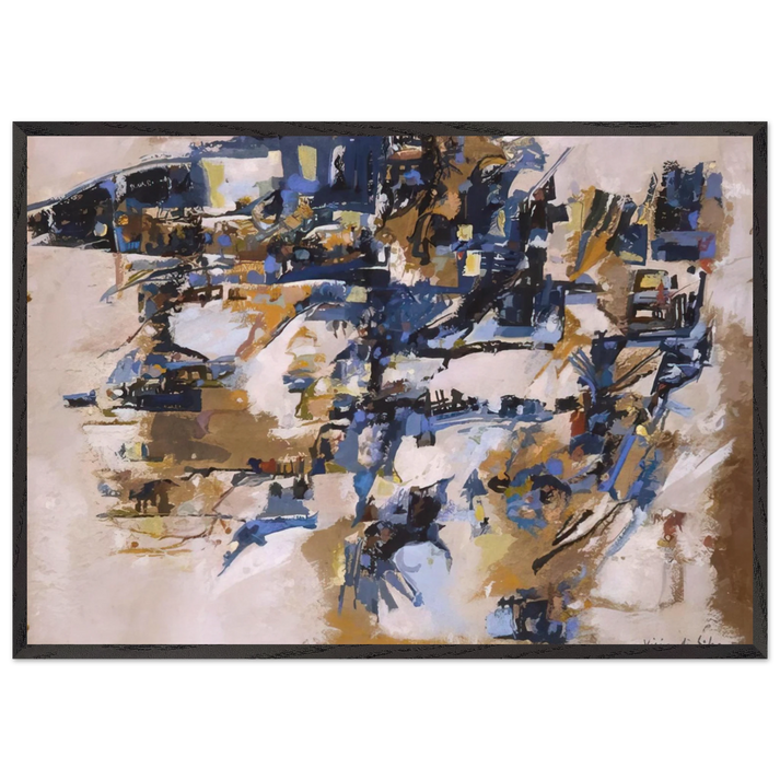 Untitled - 1958 N5 - Maria Helena Vieira da Silva 70x100 cm / 28x40 inches Framed Art Print – Black Wooden Frame