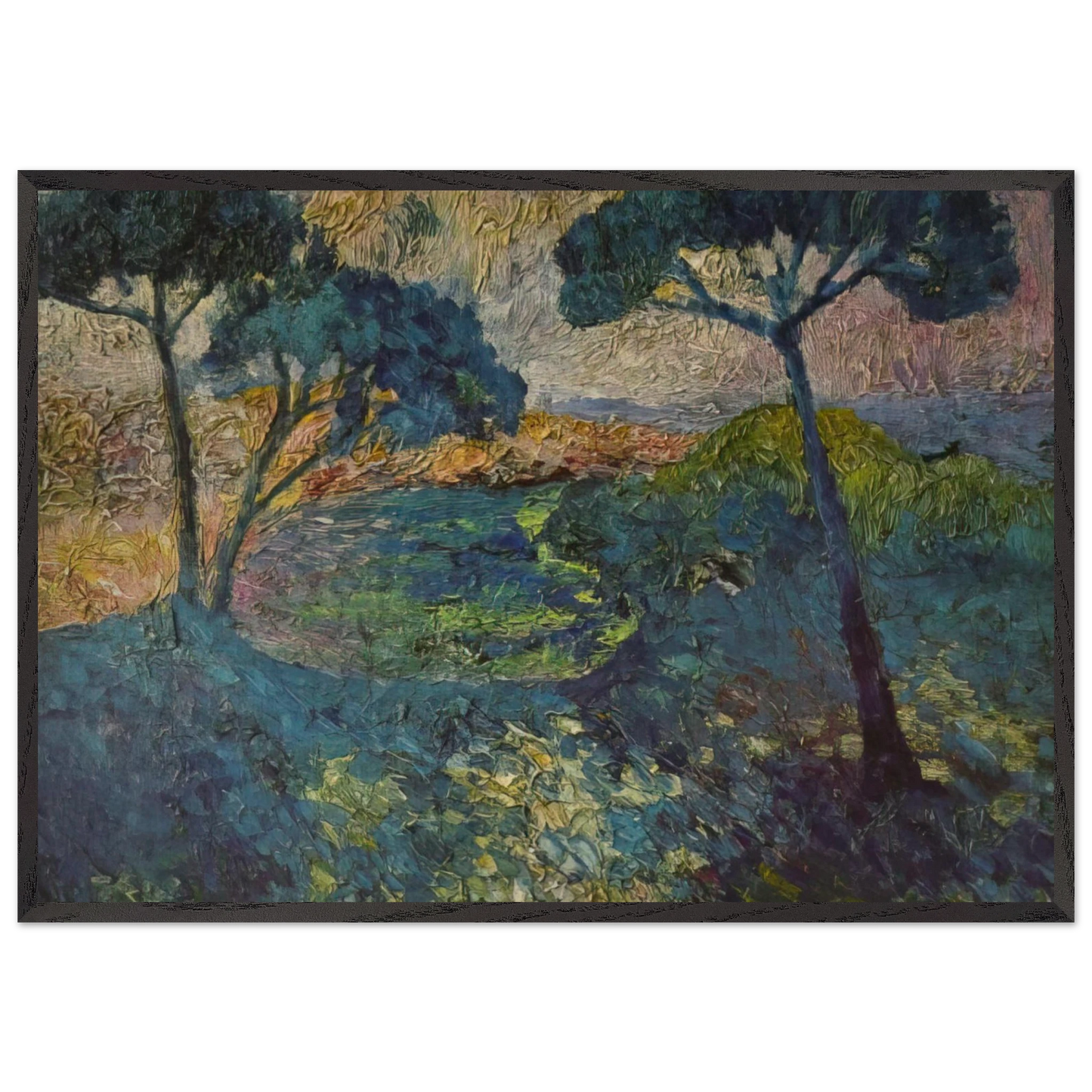 THE THREE PINES - Salvador Dali Framed Art Print – Black Wooden Frame - Default Title - -Framed Art Print