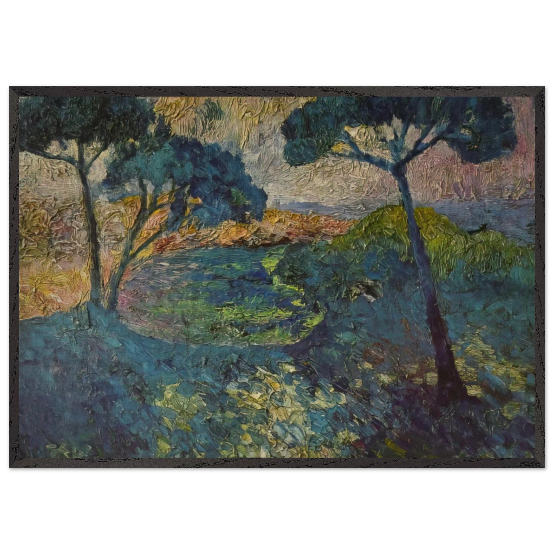 THE THREE PINES - Salvador Dali Framed Art Print – Black Wooden Frame - Default Title - -Framed Art Print