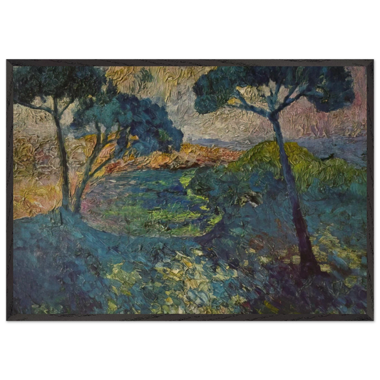 THE THREE PINES - Salvador Dali Framed Art Print – Black Wooden Frame - Default Title - -Framed Art Print