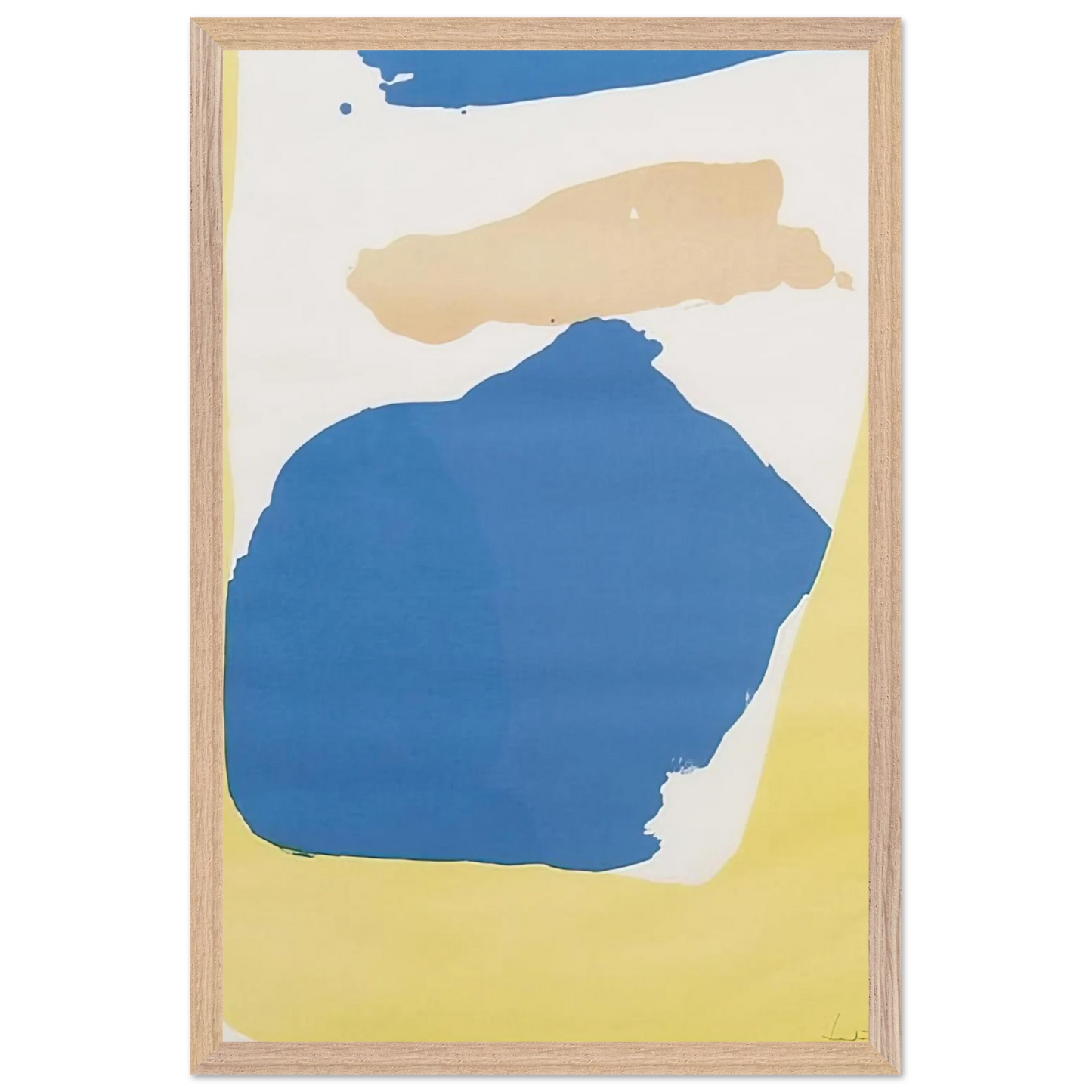 Helen Frankenthaler - Frankenthaler Preview - 1965 Wall art - 70x100 cm / 28x40 Inches - Premium Wooden Framed Poster With Fine Art Paper - White frame
