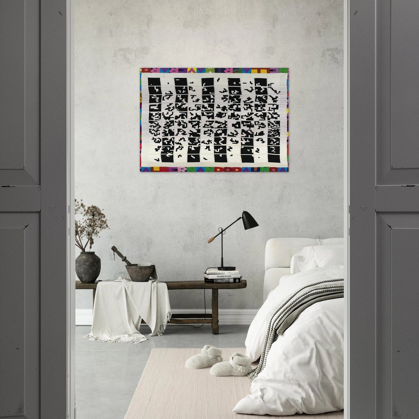 ALTERNANDO DA UNO A CENTO E VICEVERSA 1977 - Alighiero Boetti Brushed Aluminum Print - 70x100 cm / 28x40 inches | Alighiero Boetti Aluminum Print | Alighiero Boetti Prints