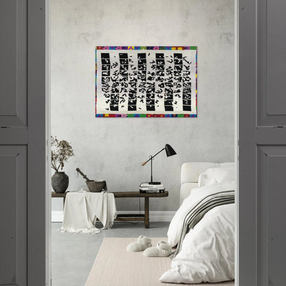 ALTERNANDO DA UNO A CENTO E VICEVERSA 1977 - Alighiero Boetti Brushed Aluminum Print - 70x100 cm / 28x40 inches | Alighiero Boetti Aluminum Print | Alighiero Boetti Prints