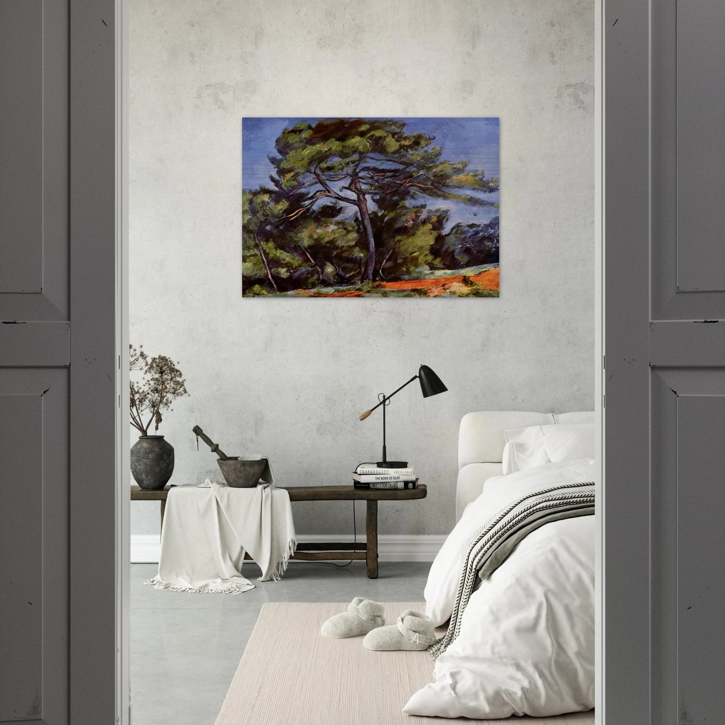 The Great Pine - Paul Cézanne Brushed Aluminum Print - 70x100 cm / 28x40 inches | Paul Cézanne Aluminum Print | Paul Cézanne Prints