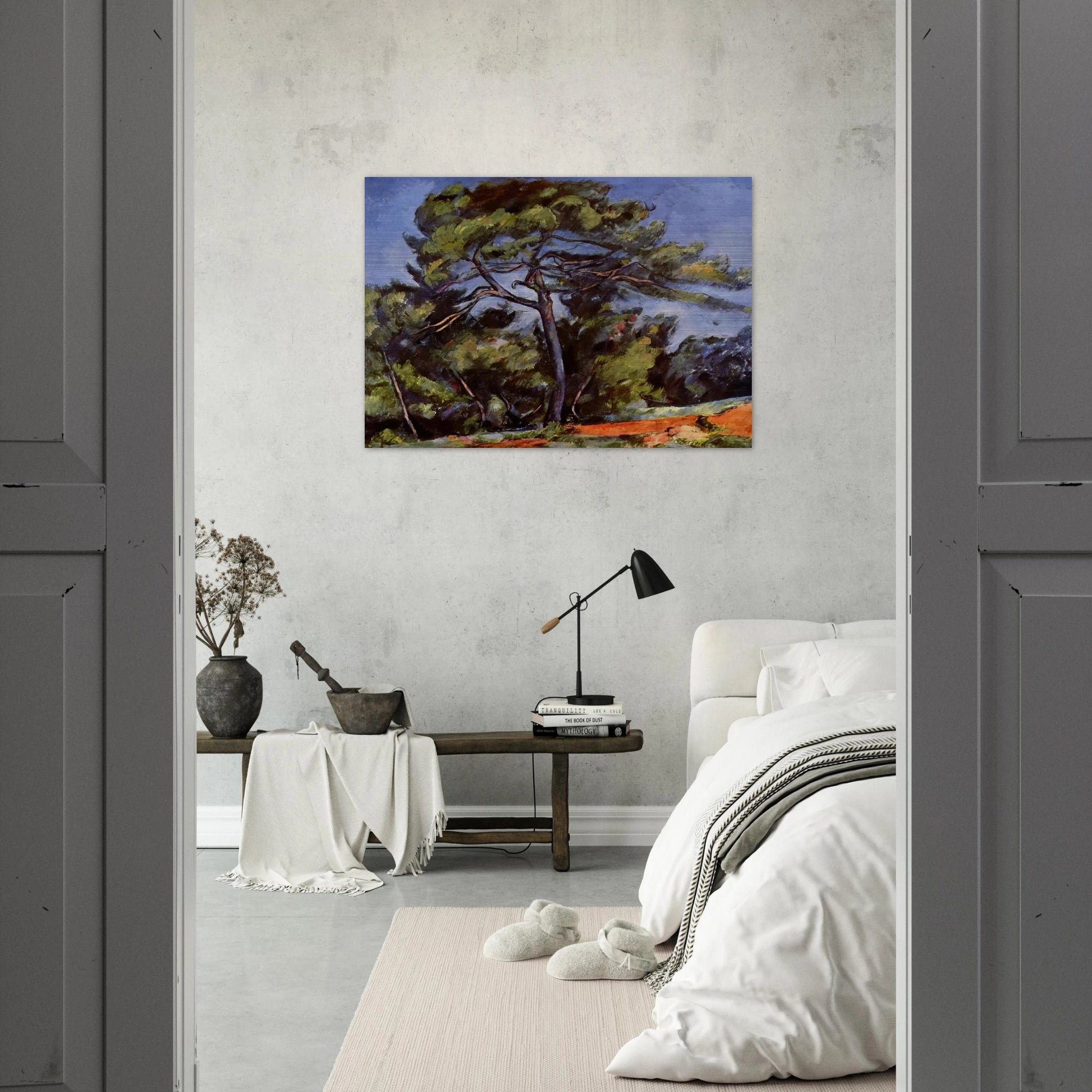 The Great Pine - Paul Cézanne Brushed Aluminum Print - 70x100 cm / 28x40 inches | Paul Cézanne Aluminum Print | Paul Cézanne Prints