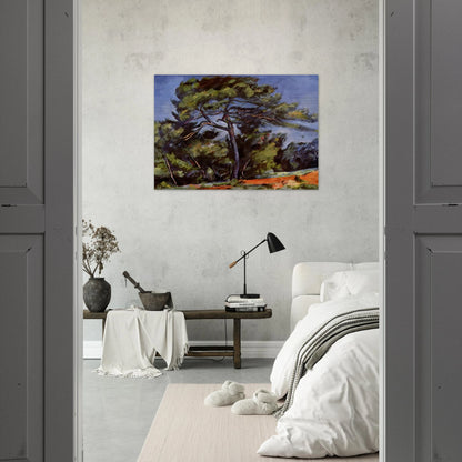 The Great Pine - Paul Cézanne Brushed Aluminum Print - 70x100 cm / 28x40 inches | Paul Cézanne Aluminum Print | Paul Cézanne Prints