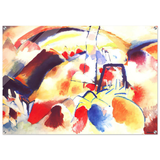 LANDSCAPE WITH RED SPOTS 1913 - Wassily Kandinsky Acrylic Print - 70x100 cm / 28x40″ inches